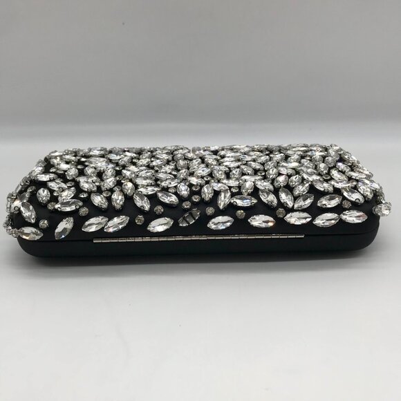 I.n.c. International Concepts Black East West Embellished Small Minaudiere Clutc - Picture 5 of 11